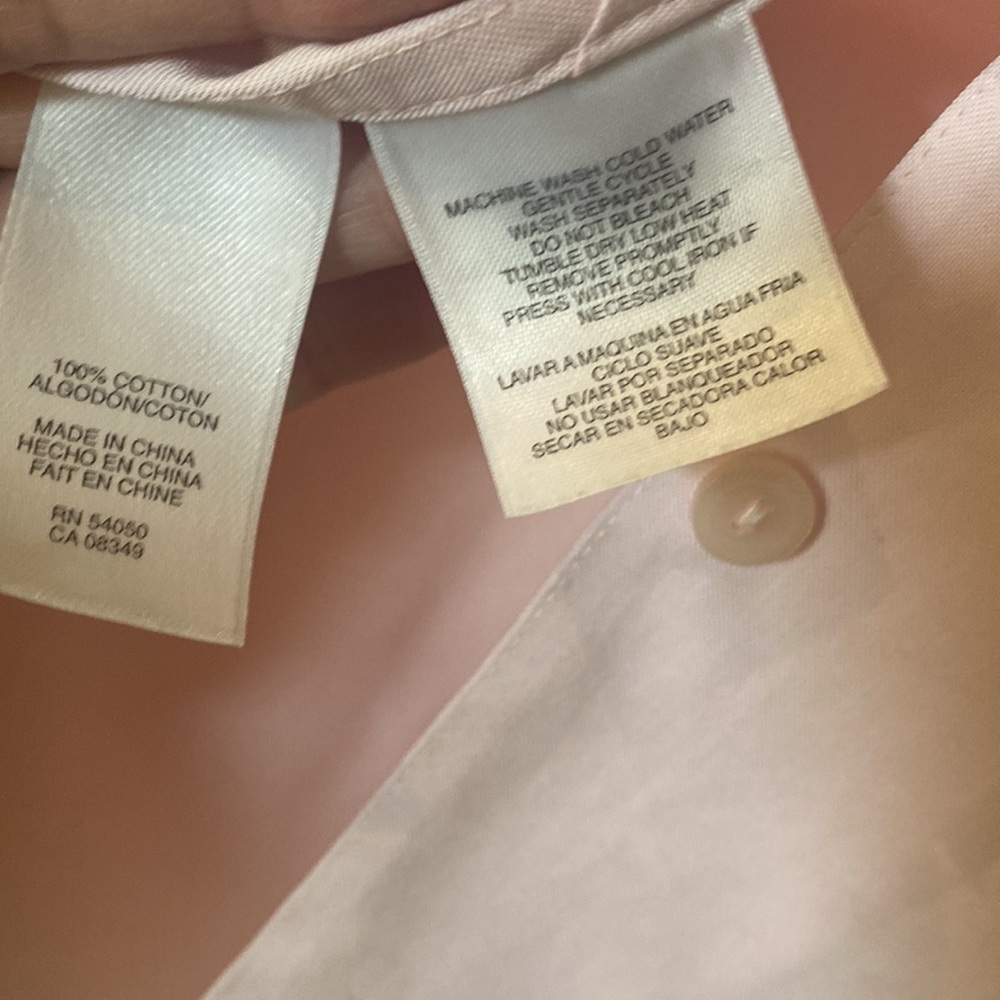 Jones wear essentials Sz 14 Button down pink shirt - Picture 3 of 4